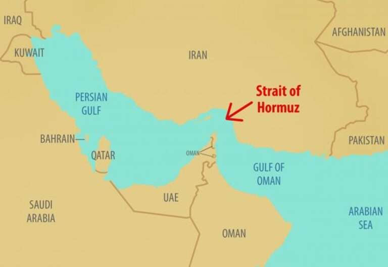 Oil tankers crossing the Strait of Hormuz, the world's most critical energy chokepoint